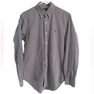 Ralph Lauren Men’s Button-Down Check Shirt - Black/White